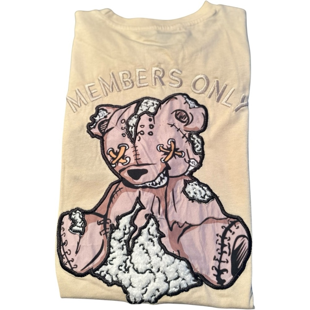 NWT Members Only Cream Tan Graphic Tee